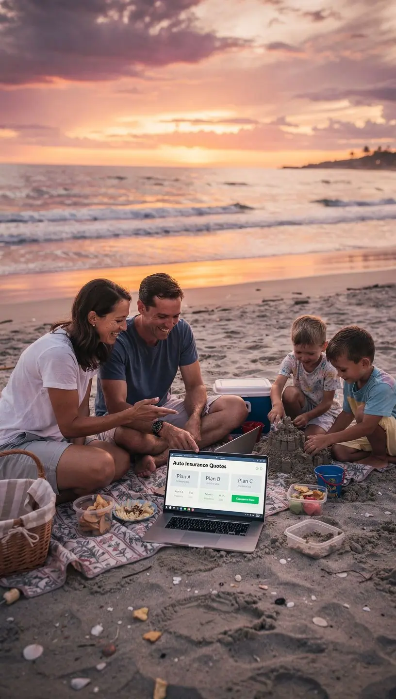 Grafika ilustrująca porównanie stawek ubezpieczeniowych, z wykresami i różnymi opcjami.