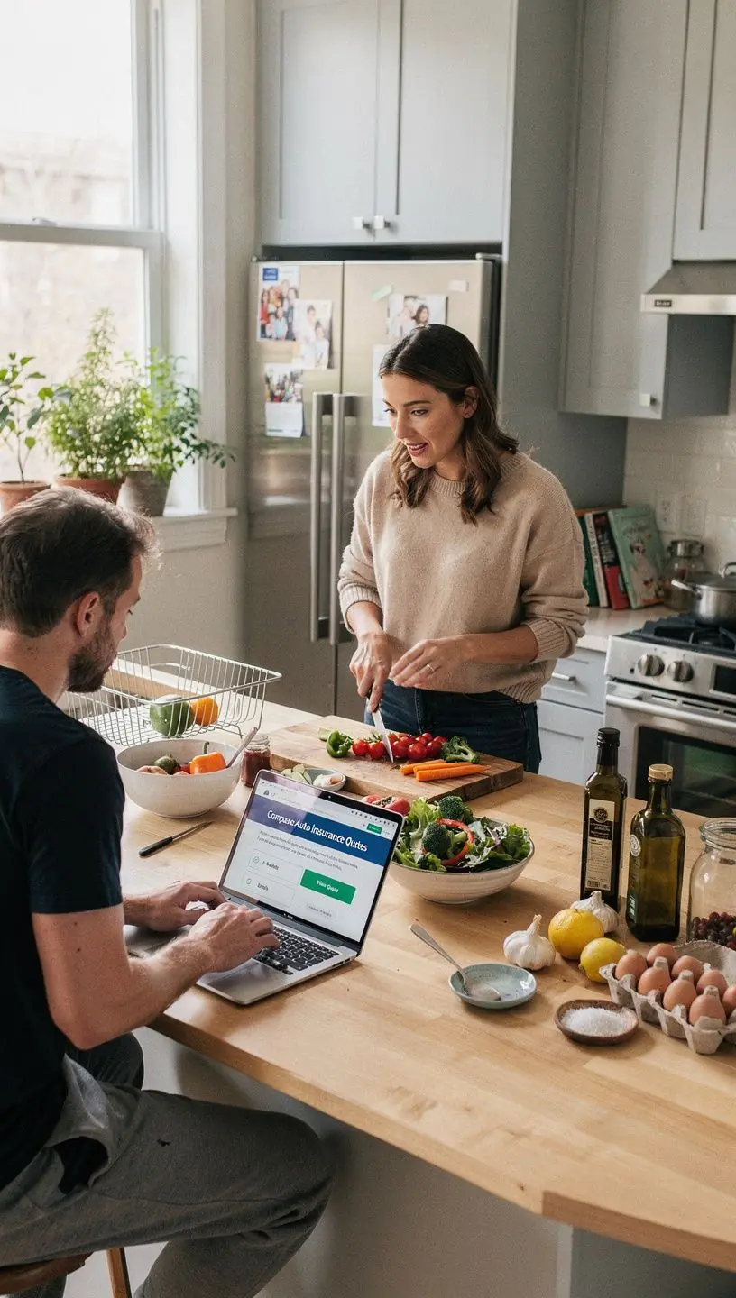 Obrazek przedstawiający zadowolonego kierowcę trzymającego polisę ubezpieczeniową.